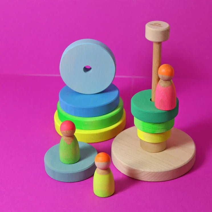 GRIMM'S | CONICAL TOWER - NEON GREEN (2023) *COMING SOON* by GRIMM'S WOODEN TOYS - The Playful Collective