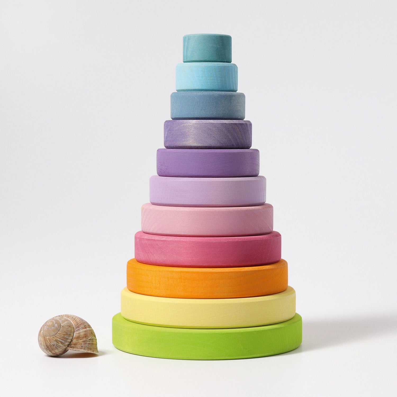 GRIMM'S | CONICAL TOWER - PASTEL by GRIMM'S WOODEN TOYS - The Playful Collective