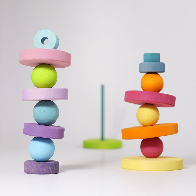 GRIMM'S | CONICAL TOWER - PASTEL by GRIMM'S WOODEN TOYS - The Playful Collective