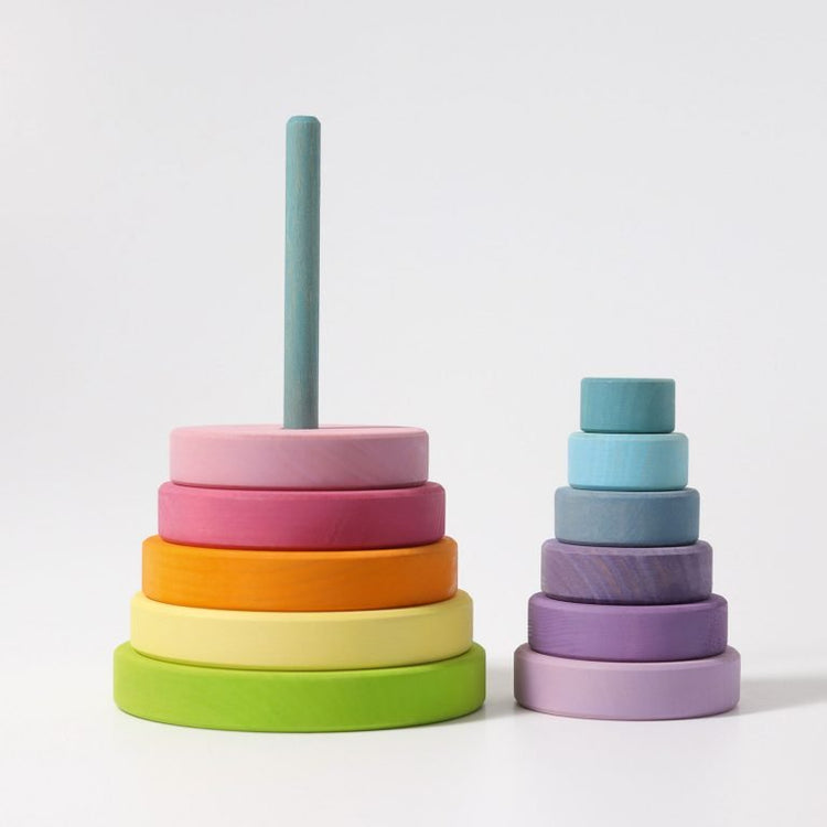 GRIMM'S | CONICAL TOWER - PASTEL by GRIMM'S WOODEN TOYS - The Playful Collective