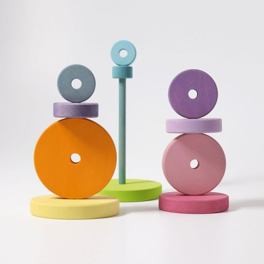 GRIMM'S | CONICAL TOWER - PASTEL by GRIMM'S WOODEN TOYS - The Playful Collective