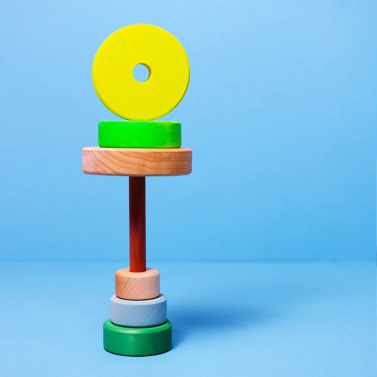 GRIMM'S | CONICAL TOWER SMALL - NEON GREEN (2023) *COMING SOON* by GRIMM'S WOODEN TOYS - The Playful Collective