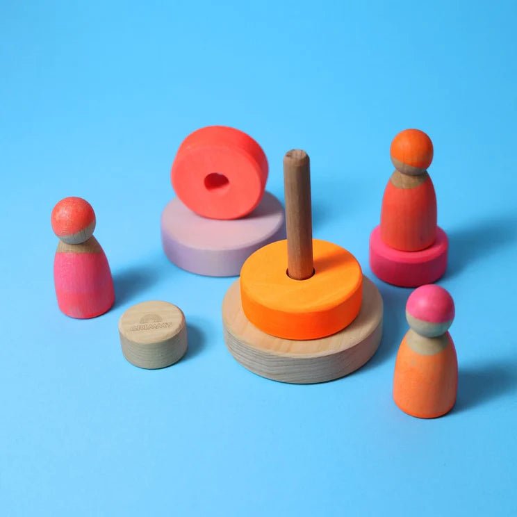 GRIMM'S | CONICAL TOWER SMALL - NEON PINK (2023) *COMING SOON* by GRIMM'S WOODEN TOYS - The Playful Collective