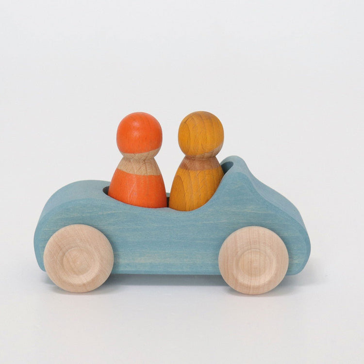 GRIMM'S | LARGE CONVERTIBLE CAR - BLUE by GRIMM'S WOODEN TOYS - The Playful Collective