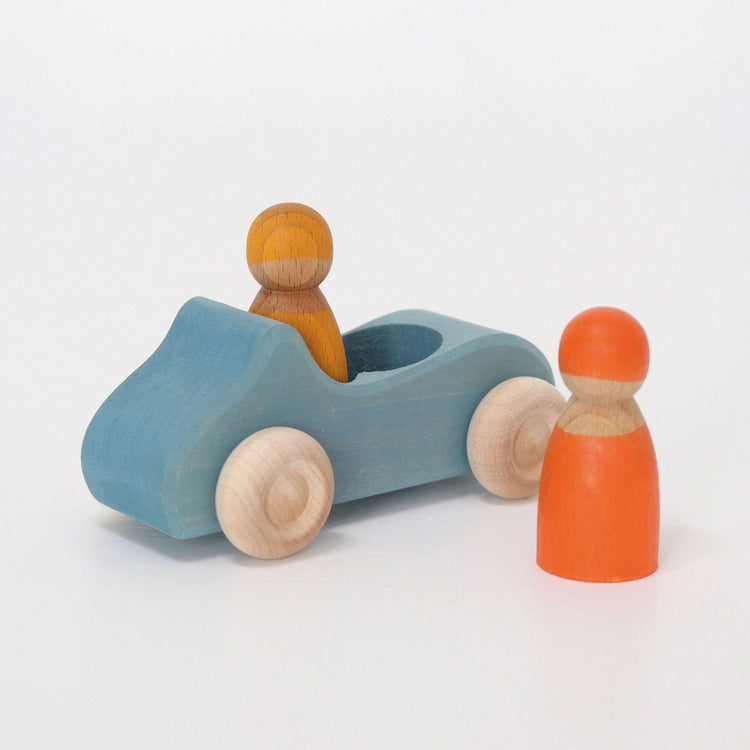 GRIMM'S | LARGE CONVERTIBLE CAR - BLUE by GRIMM'S WOODEN TOYS - The Playful Collective