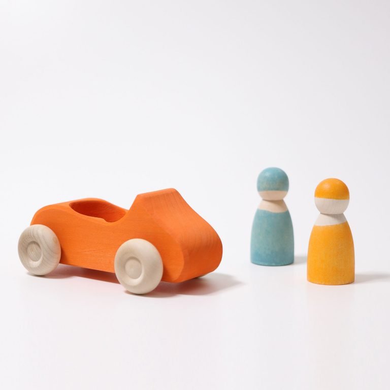 GRIMM'S | LARGE CONVERTIBLE CAR - ORANGE by GRIMM'S WOODEN TOYS - The Playful Collective
