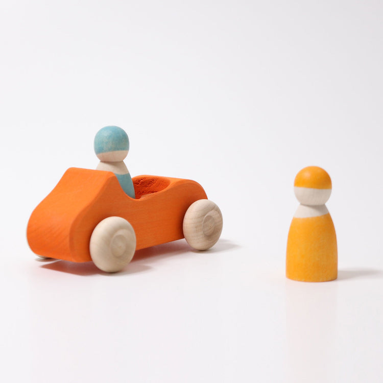 GRIMM'S | LARGE CONVERTIBLE CAR - ORANGE by GRIMM'S WOODEN TOYS - The Playful Collective