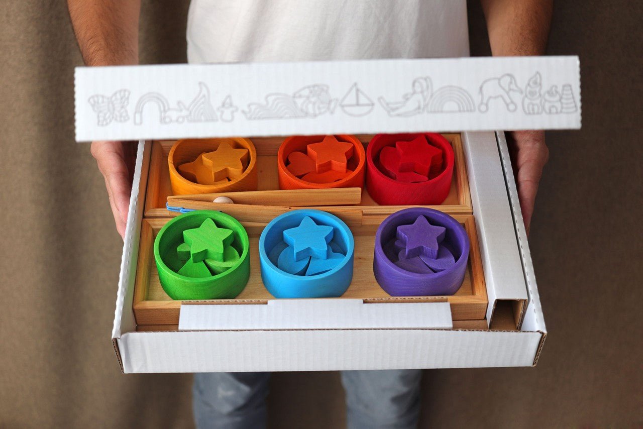 GRIMM'S | RAINBOW BOWLS SORTING GAME by GRIMM'S WOODEN TOYS - The Playful Collective