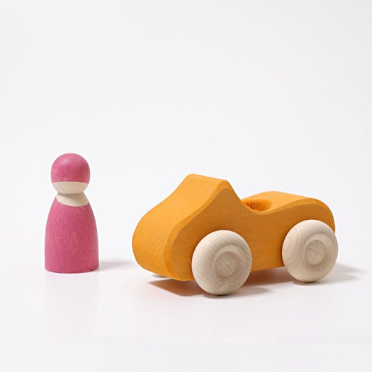 GRIMM'S | SMALL CONVERTIBLE CAR - YELLOW by GRIMM'S WOODEN TOYS - The Playful Collective