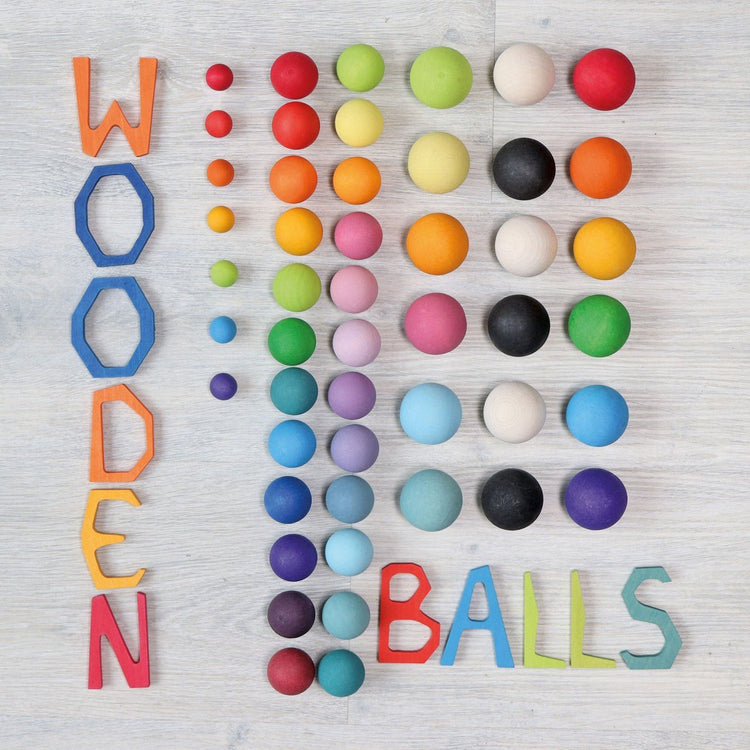 GRIMM'S | SMALL RAINBOW BALLS - SET OF 12 by GRIMM'S WOODEN TOYS - The Playful Collective