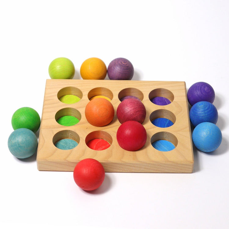 GRIMM'S | SMALL RAINBOW BALLS - SET OF 12 by GRIMM'S WOODEN TOYS - The Playful Collective