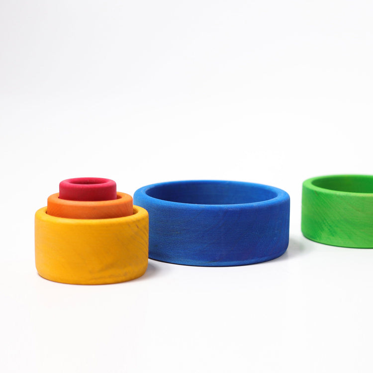 GRIMM'S | STACKING BOWLS - BLUE by GRIMM'S WOODEN TOYS - The Playful Collective