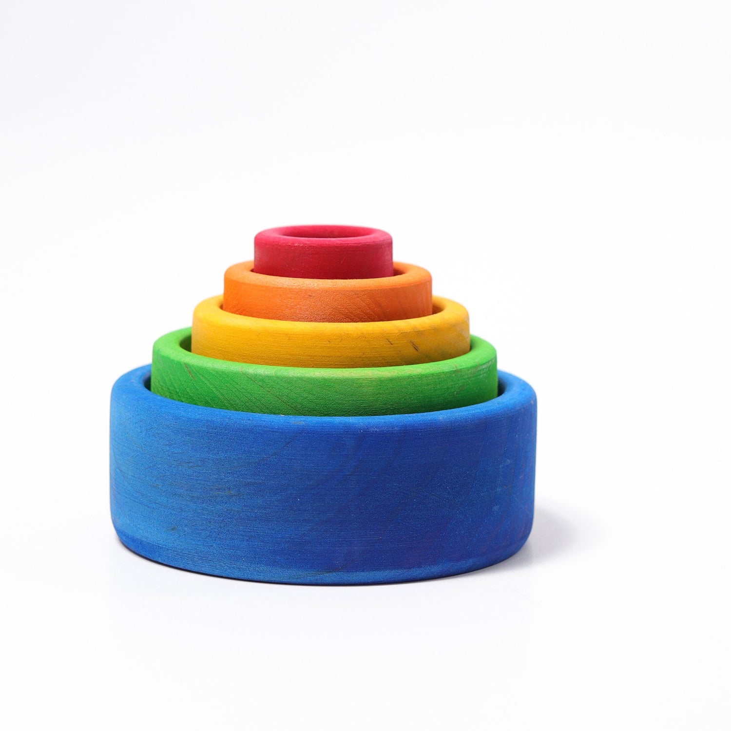 GRIMM'S | STACKING BOWLS - BLUE by GRIMM'S WOODEN TOYS - The Playful Collective