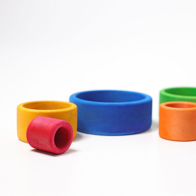 GRIMM'S | STACKING BOWLS - BLUE by GRIMM'S WOODEN TOYS - The Playful Collective