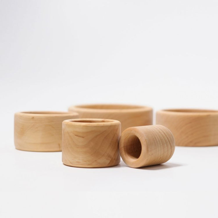 GRIMM'S | STACKING BOWLS - NATURAL by GRIMM'S WOODEN TOYS - The Playful Collective