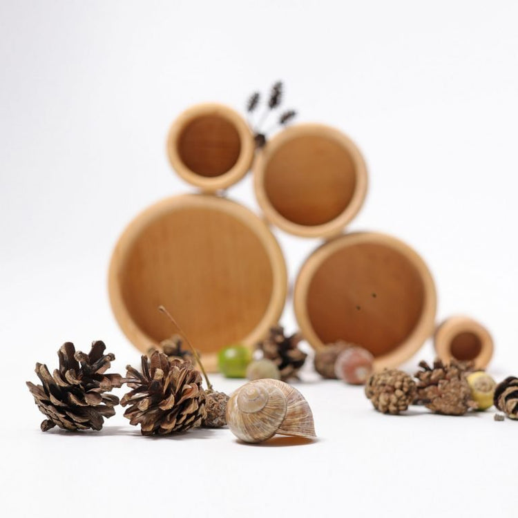 GRIMM'S | STACKING BOWLS - NATURAL by GRIMM'S WOODEN TOYS - The Playful Collective