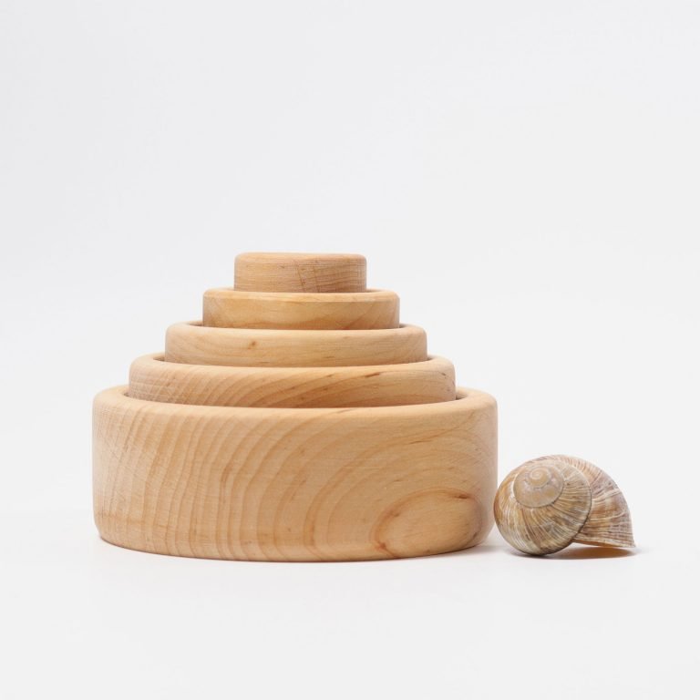 GRIMM'S | STACKING BOWLS - NATURAL by GRIMM'S WOODEN TOYS - The Playful Collective