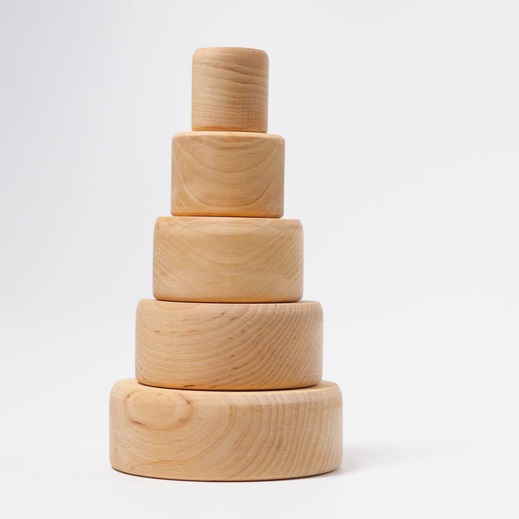 GRIMM'S | STACKING BOWLS - NATURAL by GRIMM'S WOODEN TOYS - The Playful Collective