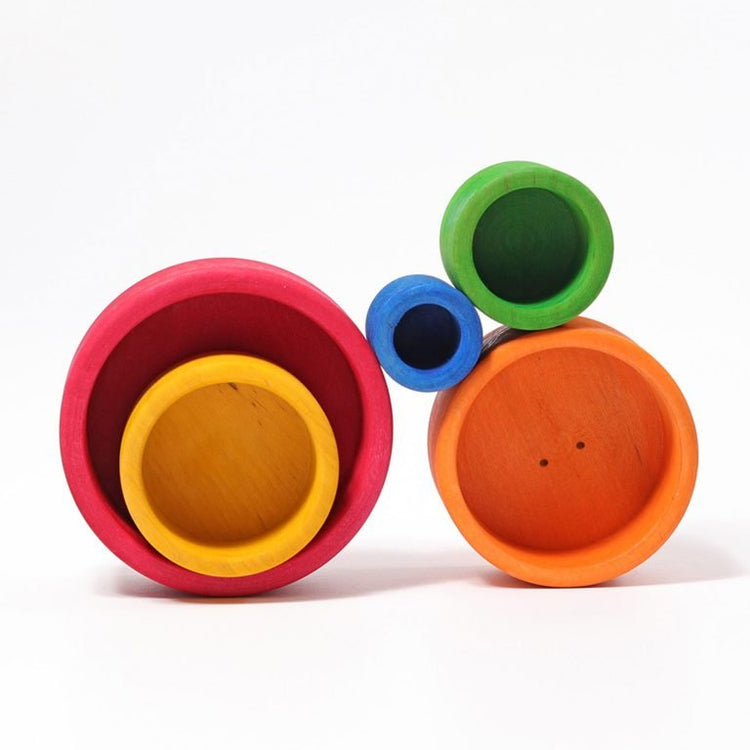 GRIMM'S | STACKING BOWLS - RED by GRIMM'S WOODEN TOYS - The Playful Collective