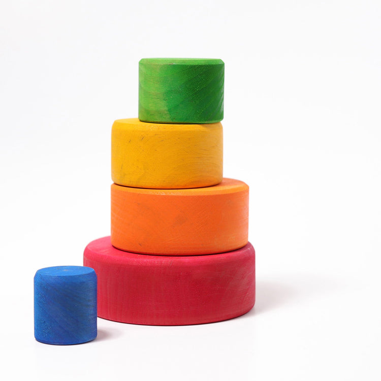 GRIMM'S | STACKING BOWLS - RED by GRIMM'S WOODEN TOYS - The Playful Collective