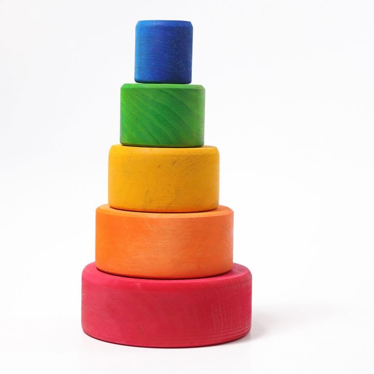 GRIMM'S | STACKING BOWLS - RED by GRIMM'S WOODEN TOYS - The Playful Collective