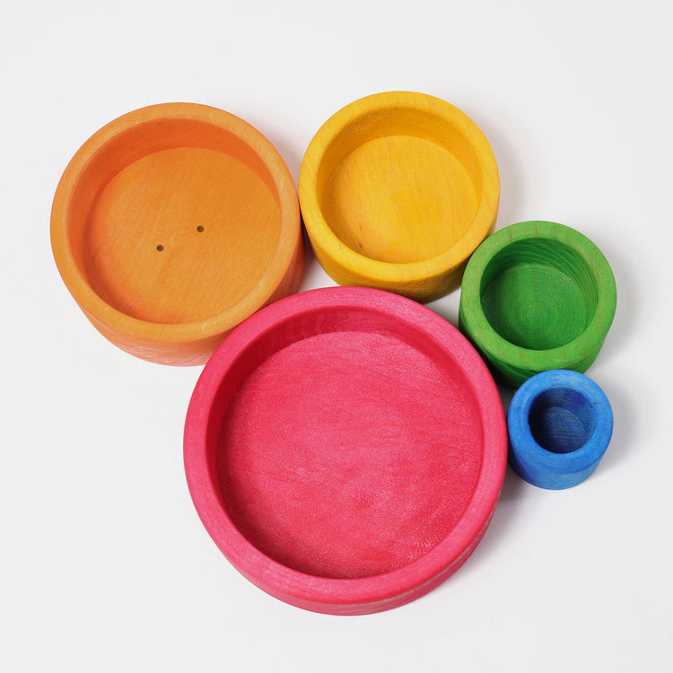 GRIMM'S | STACKING BOWLS - RED by GRIMM'S WOODEN TOYS - The Playful Collective