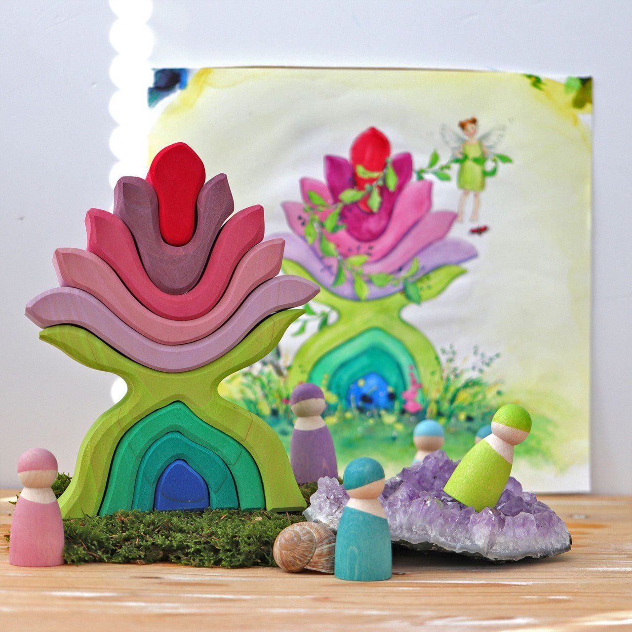 GRIMM'S | STACKING FLOWER by GRIMM'S WOODEN TOYS - The Playful Collective