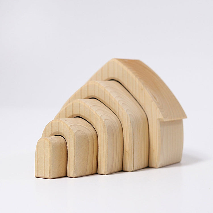 GRIMM'S | STACKING HOUSE - NATURAL by GRIMM'S WOODEN TOYS - The Playful Collective