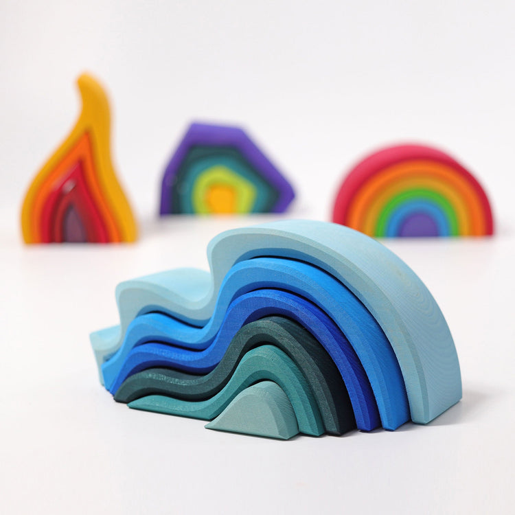 GRIMM'S | STACKING WATER WAVE - LARGE by GRIMM'S WOODEN TOYS - The Playful Collective
