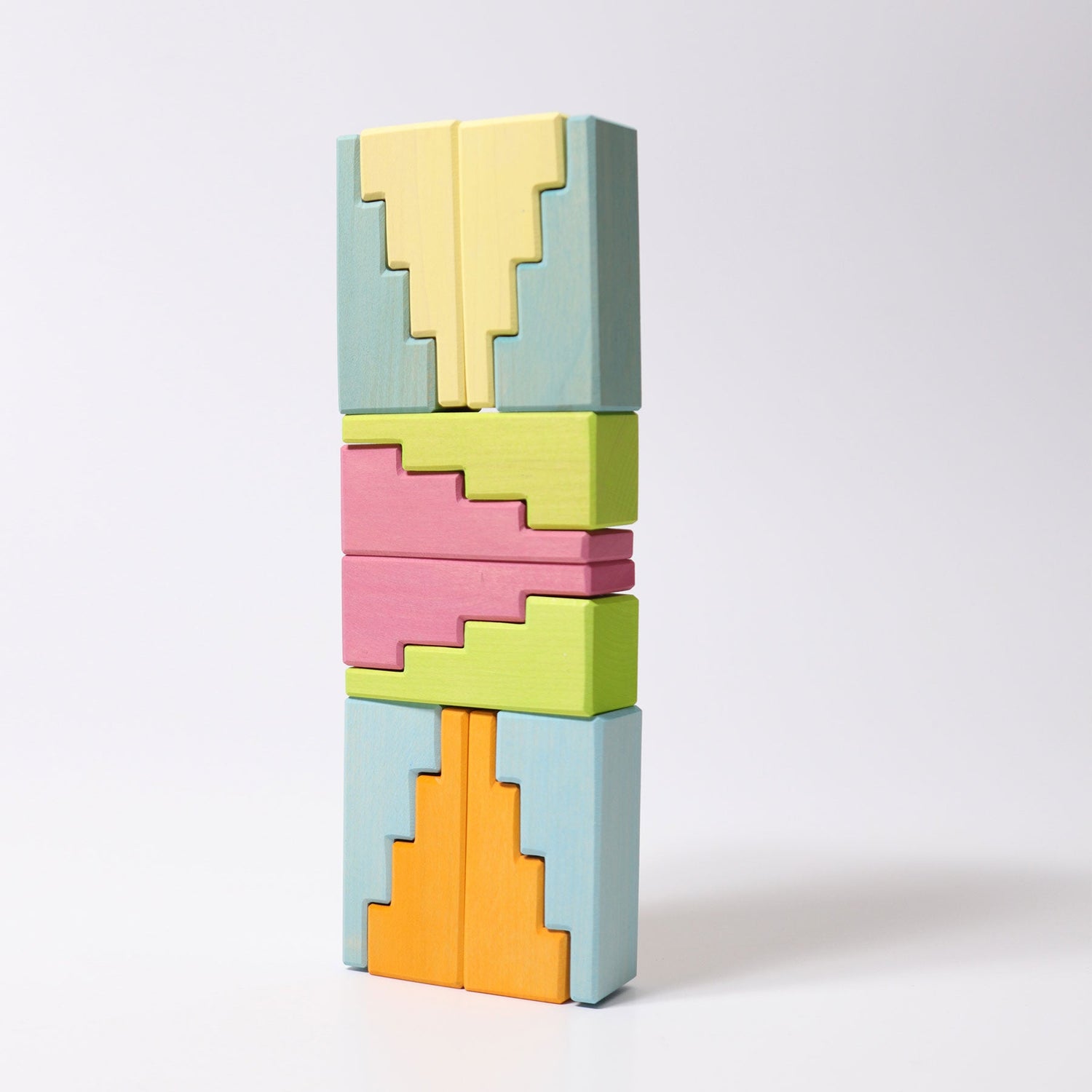 GRIMM'S | STEPPED ROOFS - PASTEL by GRIMM'S WOODEN TOYS - The Playful Collective