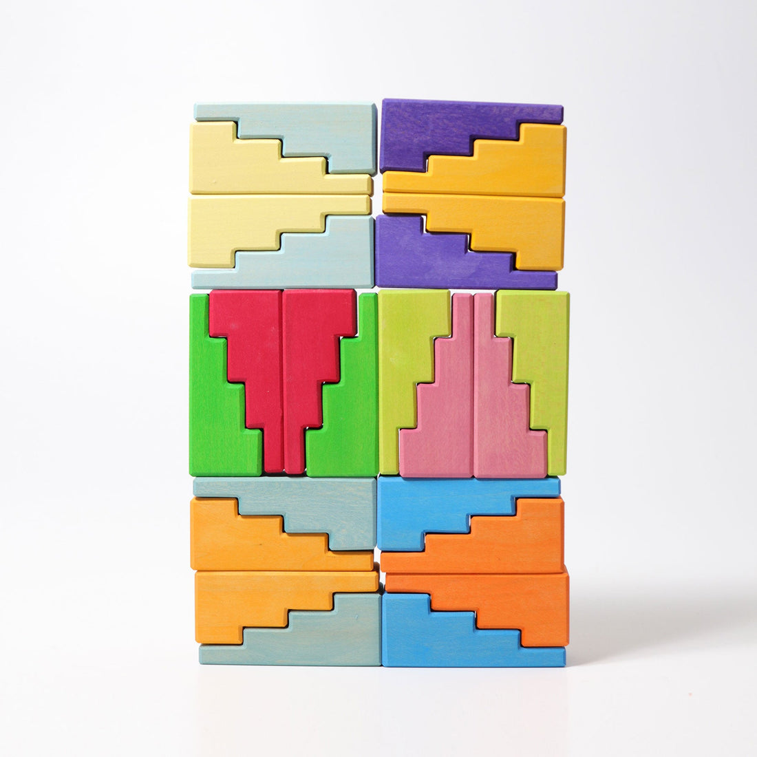 Grimm's Rainbow Stepped Roofs by Grimm's Wooden Toys The Playful