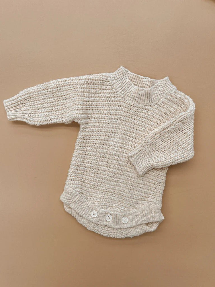 HEIRLOOM ROMPER - CHUNKY TEXTURED - HONEY NB by ZIGGY LOU - The Playful Collective