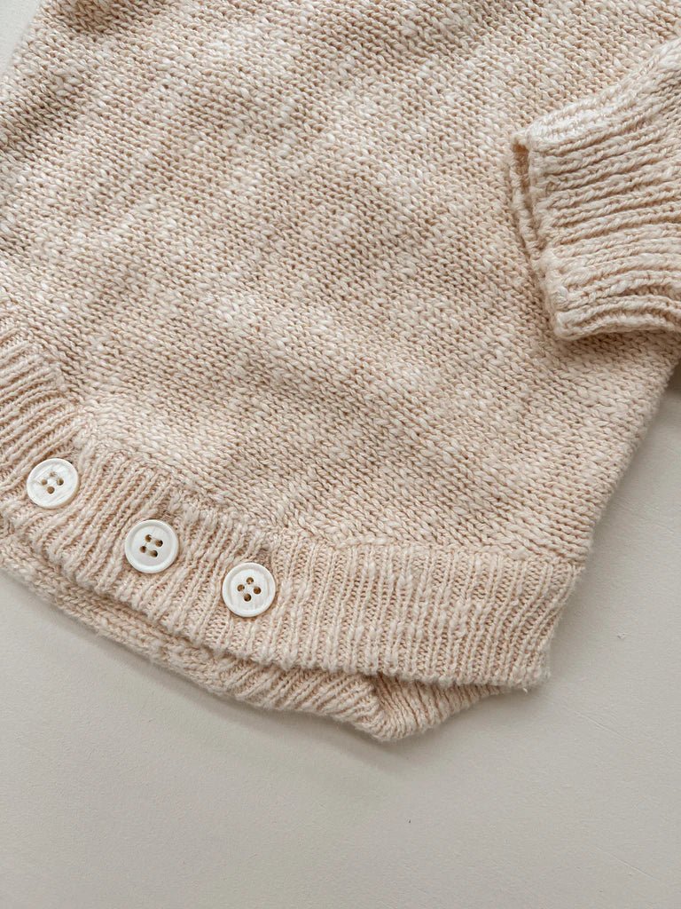 HEIRLOOM ROMPER - CHUNKY TEXTURED - SHELL NB by ZIGGY LOU - The Playful Collective