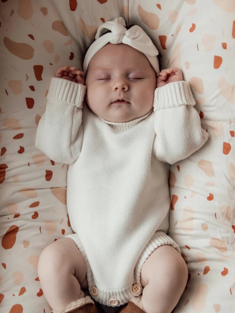 HEIRLOOM ROMPER - MILK NB by ZIGGY LOU - The Playful Collective