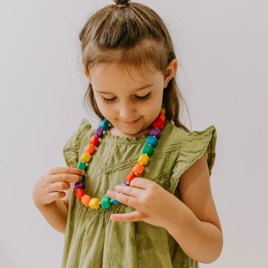 JELLYSTONE DESIGNS | PRINCESS & THE PEA NECKLACE Pastel Rainbow by JELLYSTONE DESIGNS - The Playful Collective