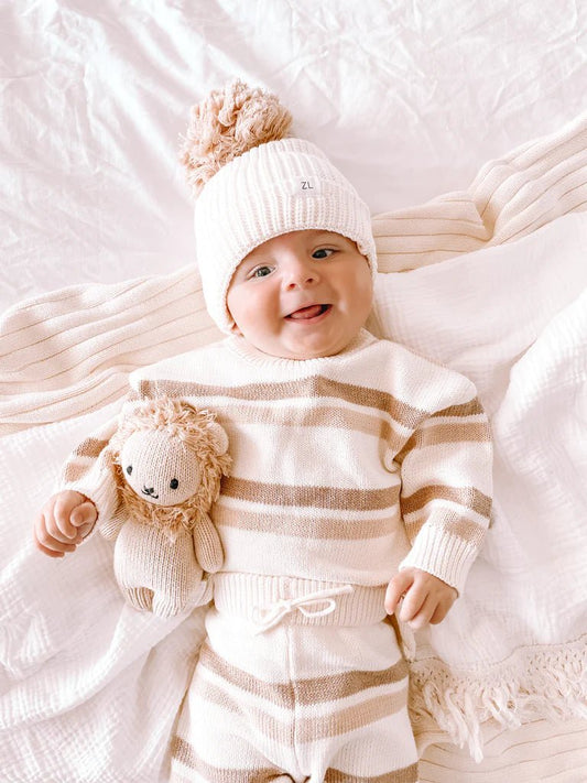 JUMPER - CLAY STRIPES 0-3M by ZIGGY LOU - The Playful Collective