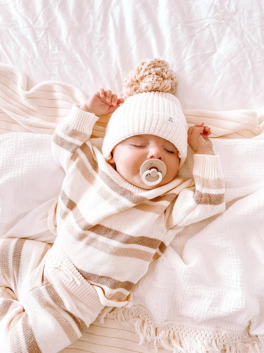 JUMPER - CLAY STRIPES 0-3M by ZIGGY LOU - The Playful Collective