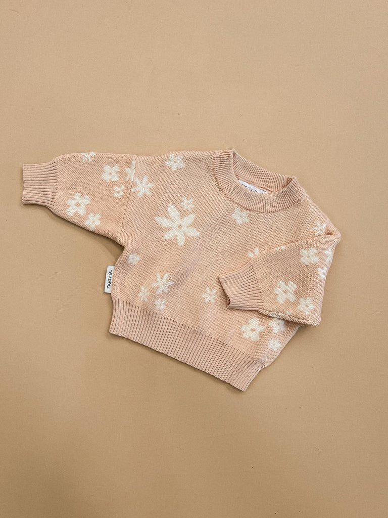 JUMPER - GOLDIE (CORAL) 0-3M by ZIGGY LOU - The Playful Collective