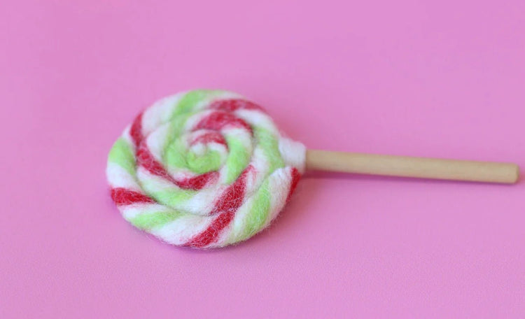 JUNI MOON | CHRISTMAS FELT LOLLIPOPS (MULTIPLE FLAVOURS) Green Red & White by JUNI MOON - The Playful Collective