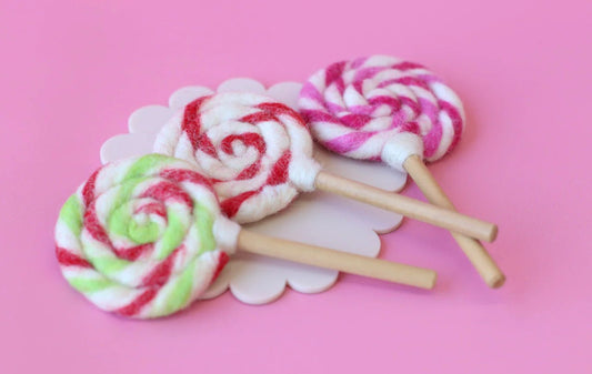 JUNI MOON | CHRISTMAS FELT LOLLIPOPS (MULTIPLE FLAVOURS) Red & White by JUNI MOON - The Playful Collective