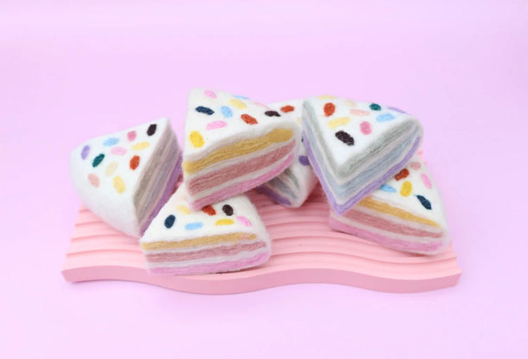 JUNI MOON | CONFETTI BIRTHDAY CAKE SLICES (SET OF 2) by JUNI MOON - The Playful Collective