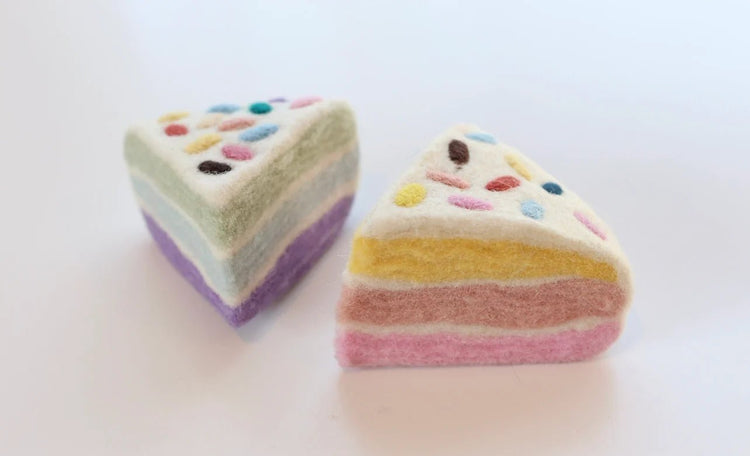 JUNI MOON | CONFETTI BIRTHDAY CAKE SLICES (SET OF 2) by JUNI MOON - The Playful Collective