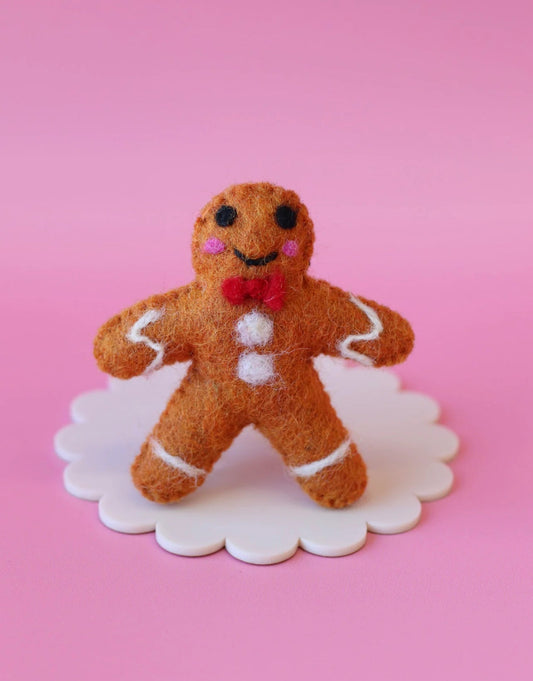 JUNI MOON | FELT GINGERBREAD KID (2 STYLES) Fred - red bowtie by JUNI MOON - The Playful Collective