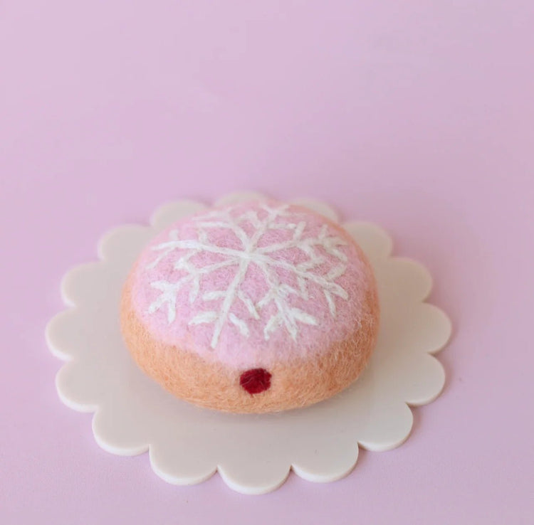 JUNI MOON | FESTIVE DONUT (MULTIPLE OPTIONS) Pink Snowflake Jam Donut by JUNI MOON - The Playful Collective
