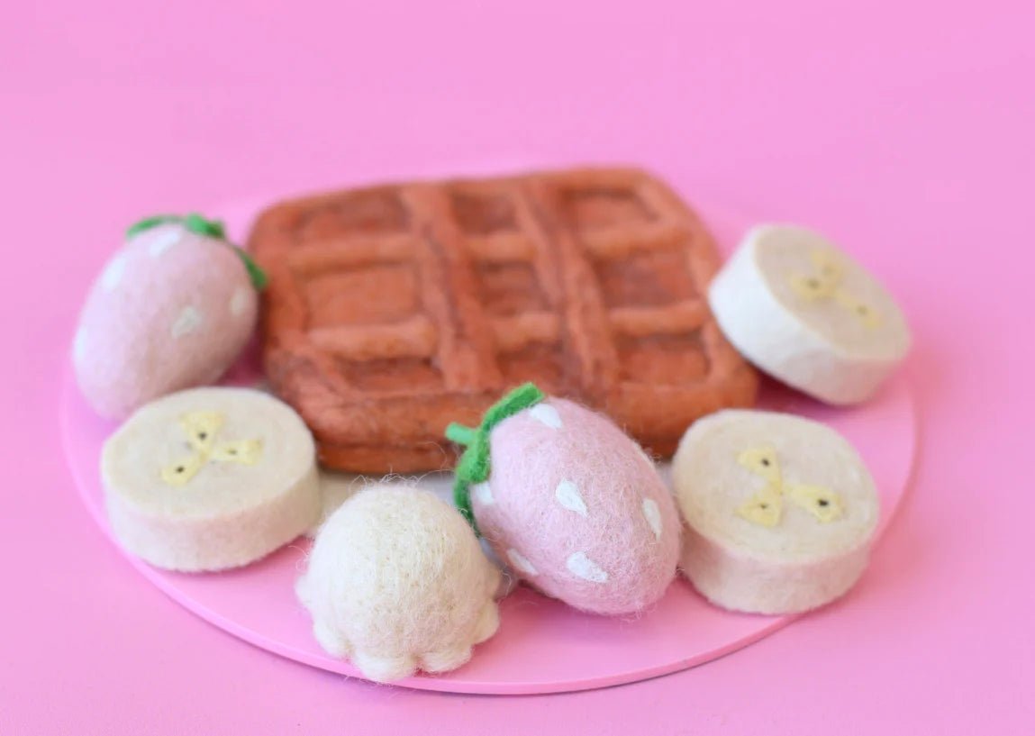 JUNI MOON | WAFFLES WITH BANANA, STRAWBERRIES & ICE CREAM SET (7 PIECE SET) by JUNI MOON - The Playful Collective