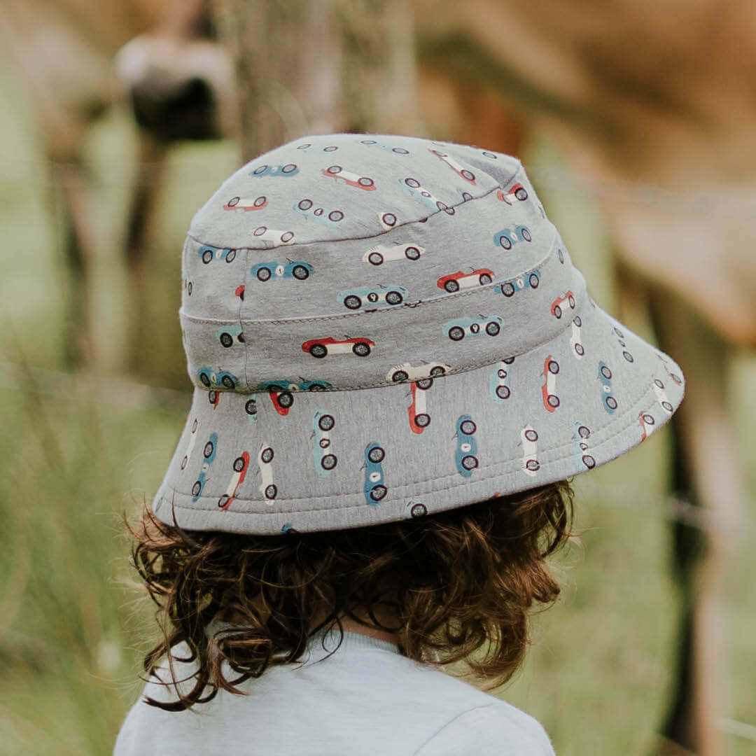 KIDS CLASSIC BUCKET SUN HAT - ROADSTER 2-3 years / 52cm / L by BEDHEAD HATS - The Playful Collective