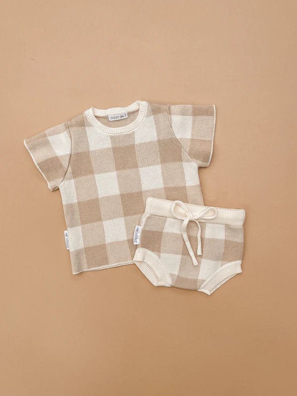 KNITTED BLOOMERS - GINGHAM 0-3M by ZIGGY LOU - The Playful Collective