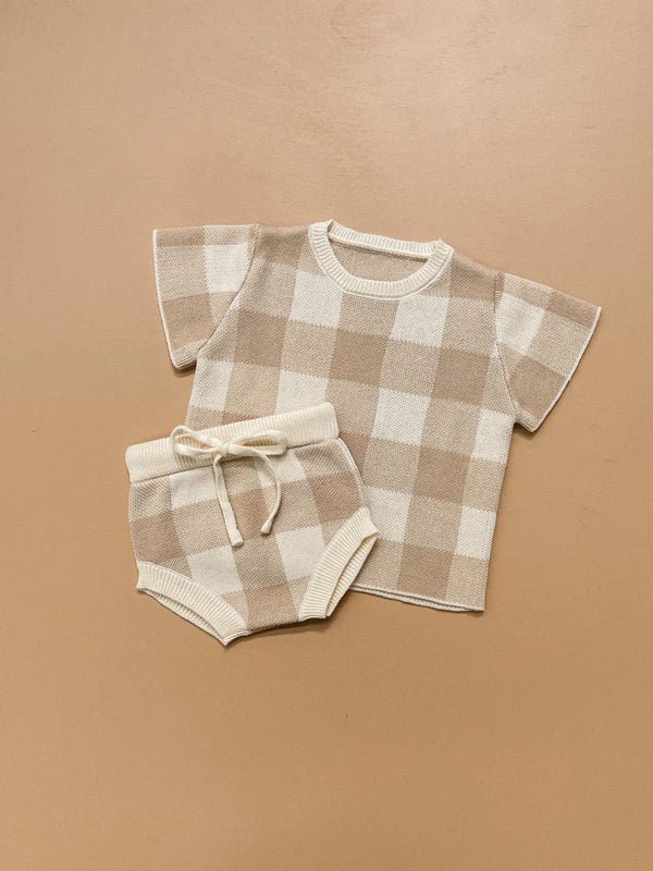KNITTED BLOOMERS - GINGHAM 0-3M by ZIGGY LOU - The Playful Collective