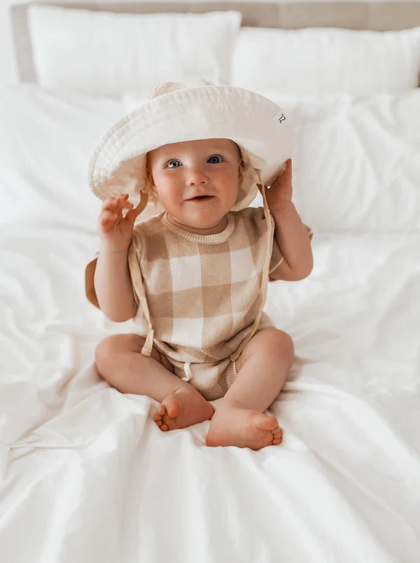 KNITTED TEE - GINGHAM 0-3M by ZIGGY LOU - The Playful Collective