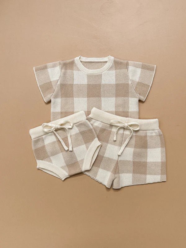 KNITTED TEE - GINGHAM 0-3M by ZIGGY LOU - The Playful Collective